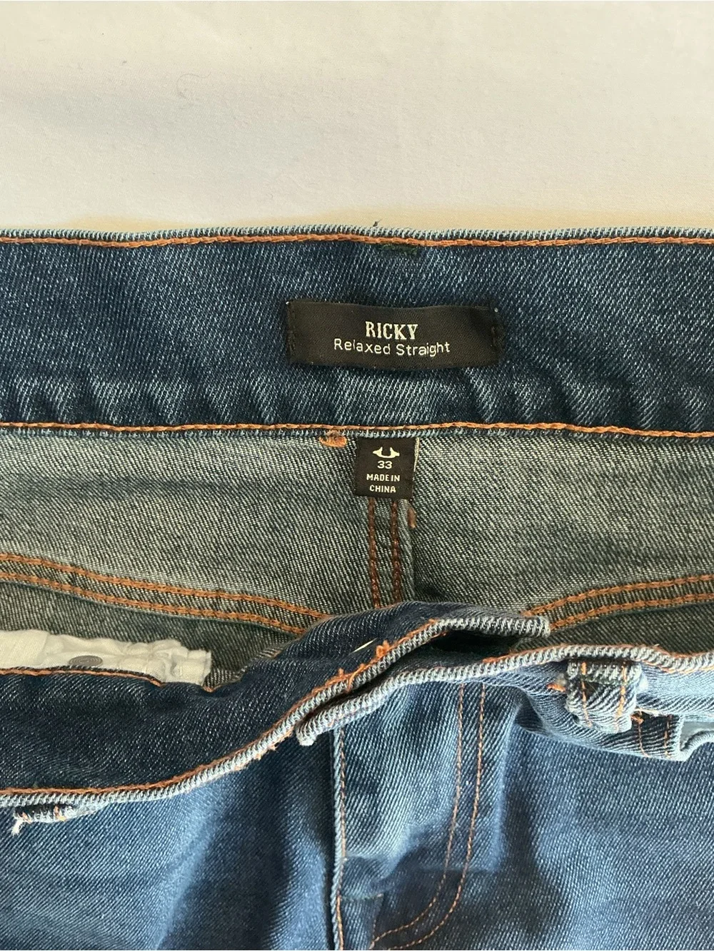 True Religion Men's Dark Blue Relaxed Jeans